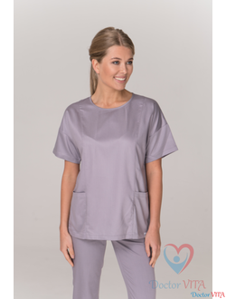 БЛУЗА МЕДИЦИНСКАЯ DR.SUPER "Sky" серая