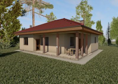 Одноэтажный дом с тремя спальнями 120м² (S43)