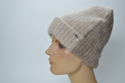 Шапка Vizio 1415 CRYO пудровая с бежевым