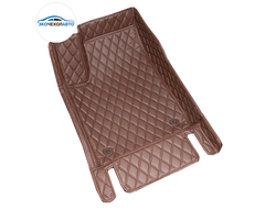 Коврики ЭЛИТ 3D коричневая экокожа и коричневая отстрочка