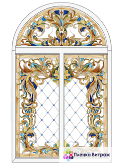 Витражная пленка, витражная пленка самоклеющаяся, пленочный витраж в русском стиле