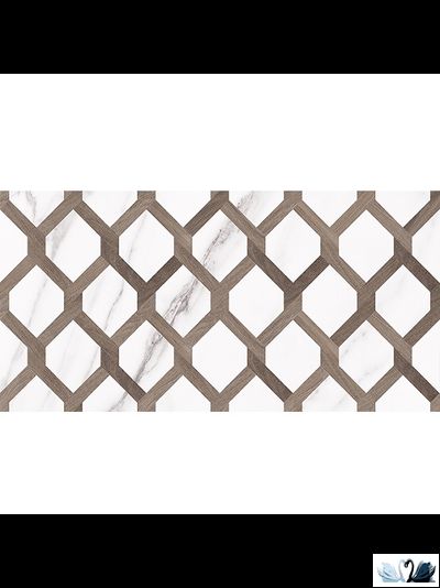 Плитка настенная Laparet Blanco белая узор 08-00-01-2677 20х40 см