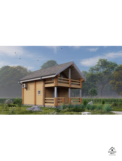 Уютная Деревянная Дача "Ласточка": Компактность и Комфорт 89 м²