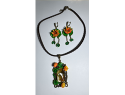 комплект с янтарем