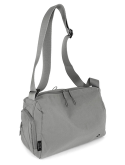 (АРТИКУЛ: 9875) СУМКА НЕБОЛЬШАЯ, ТЕКСТИЛЬ (НЕЙЛОН), СЕРАЯ, РЕМЕНЬ ЧЕРЕЗ ПЛЕЧО