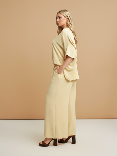 Женские летние брюки-палаццо в черном цвете