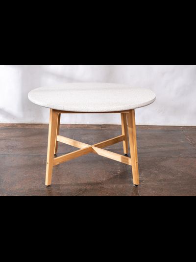 Стол круглый обеденный из тика Talara 120 см