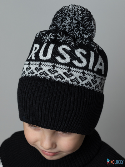Шапка 20202-01 подклад 100% полиэстер, черный,белый 58