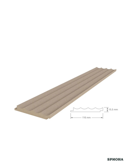 ПАНЕЛЬ СТЕНОВАЯ РЕЕЧНАЯ  МДФ Под покраску 2800X116X15.5 РИФ С600