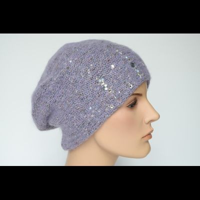Берет Vizio 1010 B лиловый с украшениями