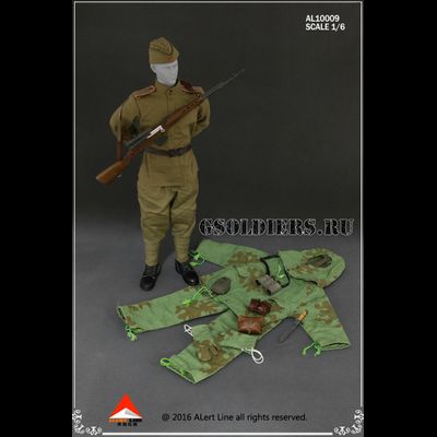 Советский снайпер с СВТ-40 - коллекционная фигурка 1/6 WWII The Soviets sniper suit AL10009 - Alert Line
