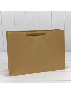 Крафт пакет плотный с веревочной ручкой, 230*100*180мм