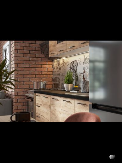 Аризона 2,0 м кухонный гарнитур Дуб золотой