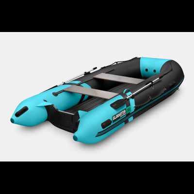 Моторная лодка GLADIATOR E380S черно-бирюзовый