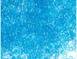 Бисер Китайский №12-3 голубой, прозрачный, 50 грамм