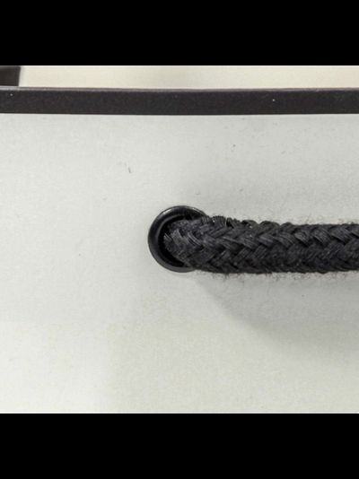 Пакет подарочный с веревочной ручкой (белый+рамка), 320*130*260мм