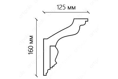Карниз орнаментальный SK144N (наборный)