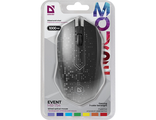 Мышь Defender Event MB-754 игровая, 1000dpi, подсветка, USB, чёрный