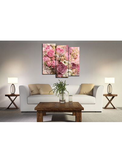 Модульная картина &quot;Нежный букет. Пионы&quot;