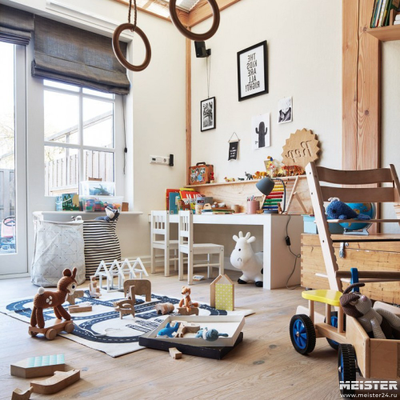 Паркетная доска Meister PD 200 Дуб рустик Беленый 8489 в интерьере