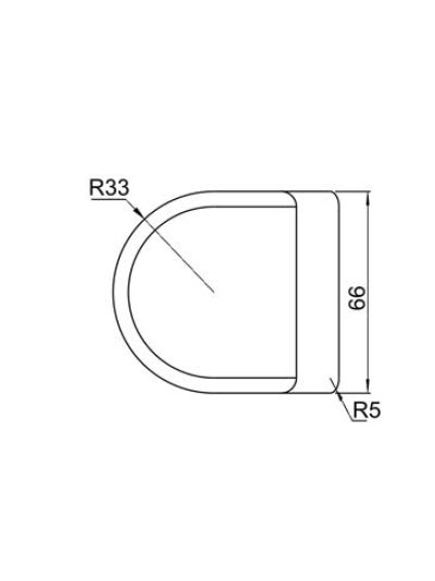 ID-500SBL Ответная часть на стекло (полир.)