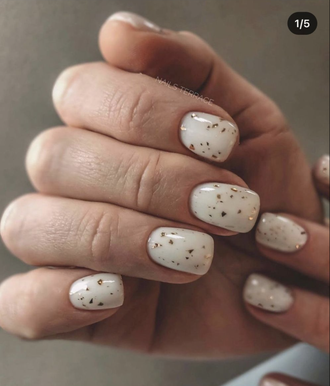 Топ без липкого слоя с золотой поталью - TOP COAT no wipe Gold Potal Т11 (10 ml)