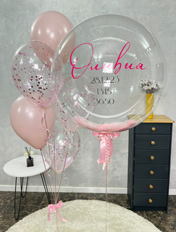 Шар с перьями и фонтан из 5 шаров