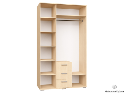 Шон-12 Шкаф распашной с зеркалом 2100х1200х540 Сонома