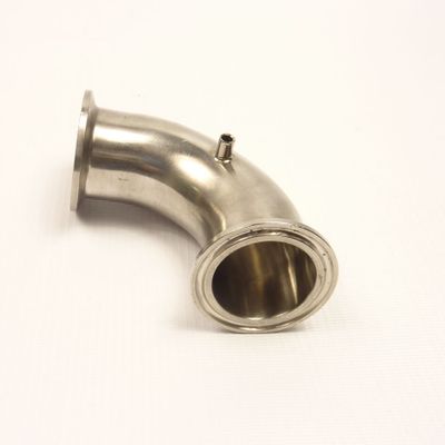 Отвод 90 градусов с выходом под термометр, под кламп DN1,5&quot;