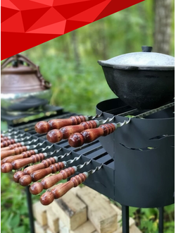 Мангалы, печи под казан, казаны, шампура, саджи