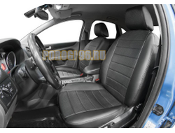 Авточехлы задняя спинка 40/60, рисунок Строчка для Ford Focus II Sd, Hb, Sw для комплектаций Ghia 2005-2011