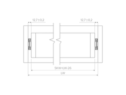 Направляющая шариковая 400мм, H45, 30кг, (11.0235) PUSHSLIDE AQ