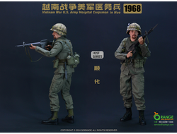 Санитар Армии США времен войны во Вьетнаме - Коллекционная ФИГУРКА 1/6 Vietnam War U.S. Army Hospital Corpsman in Hue 1968 (QOM-1046) - QORANGE QOTOYS