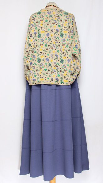 Джемпер  "МЕЛКИЕ ЦВЕТОЧКИ" бежевый до р.52