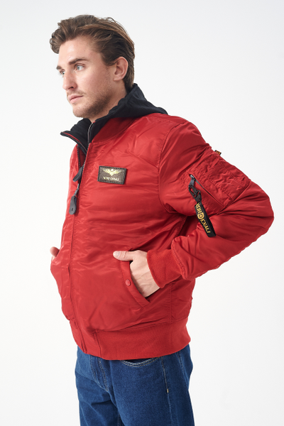 Куртка MA-1 HOODED RED/RED