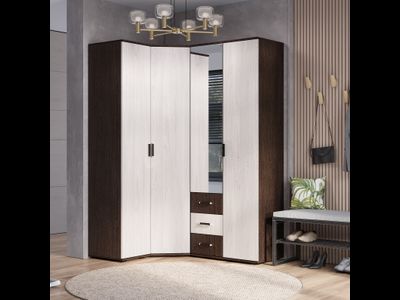 «Белла» шкаф 2-х ств. 800*2120*470 венге/ясень белый НОВЫЙ ЦВЕТ (BTS)