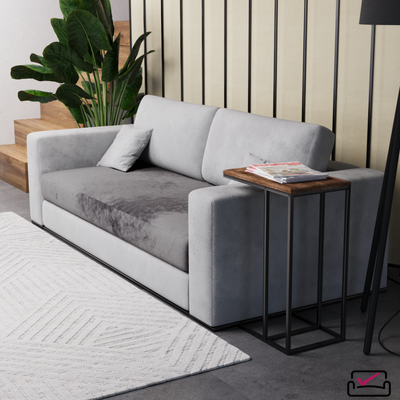 Чехол на сиденье 2х местного дивана, диван-книжку, на сиденье углового дивана.  Велюр Графит