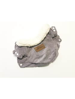 Дубленка для собаки Вельвет серая