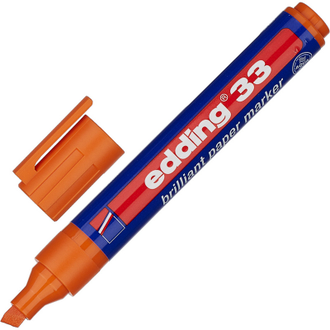 Маркер пигментный EDDING E-33/006 оранжевый 1,5-3мм, скошенный наконечник
