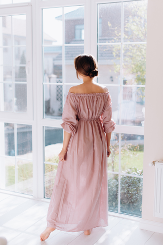 Ночная сорочка из батиста (пыльно-сиреневая)