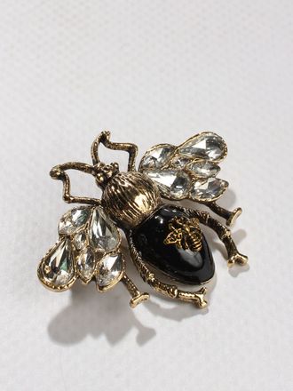 Брошь "Пчела черная" металл