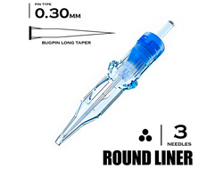 3 RLLT / 0,30mm - Round Liner Long Taper "EMALLA ELIOT"