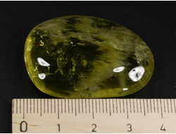 Кварц лимонный (облагороженный), полировка плоская, Бразилия (39*28*8 мм, 17 г) №35664