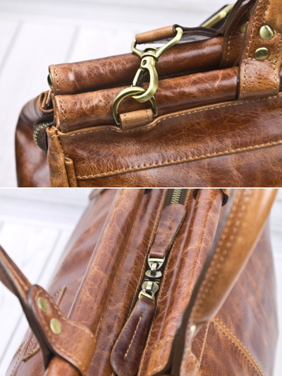 Кожаный саквояж Altamura Premium cognac (арт. 4025-53)