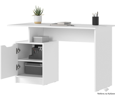 Руна СТ 01 Стол письменный Белый/Белый