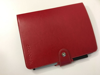 Многоразовый SMM-планер, формат А5 (148 х 210 mm), обложка из экокожи красного цвета
