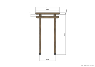 Пергола деревянная В-1
