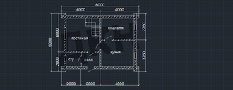 Дом 6 на 8 из бревна