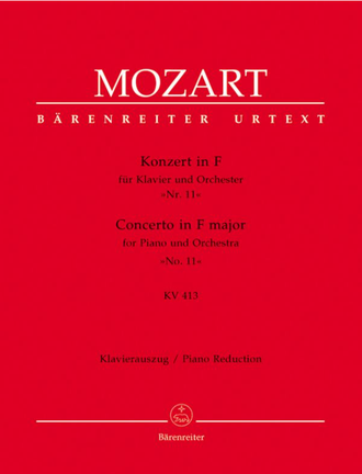 Mozart. Konzert №11 F-Dur KV413 für Klavier Score/Партитура