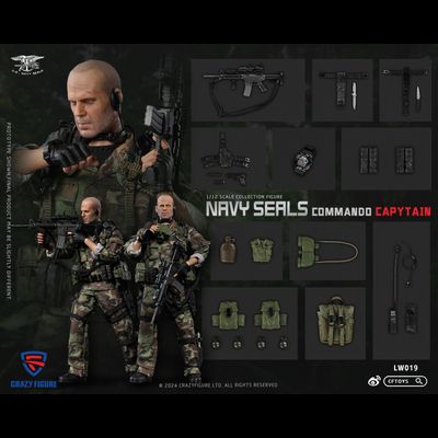Капитан "морских котиков" США - Коллекционная фигурка 1/12 SCALE SEAL Special Assault Team Captain (LW019) - CRAZY FIGURE
